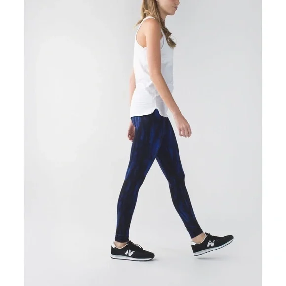 Lululemon Wunder Nightsky Harbor Blue Black Under Pant Full-On Luon Roll Down 6 - Picture 6 of 10